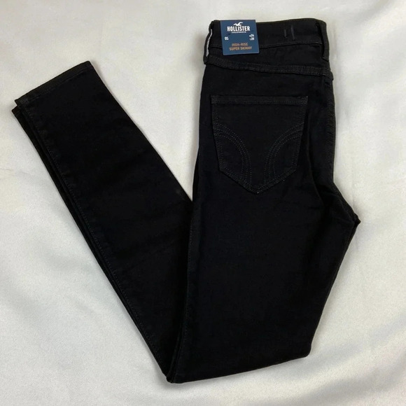 NWT Hollister High -Rise Super Skinny Black Jean Size 24 - Picture 3 of 10